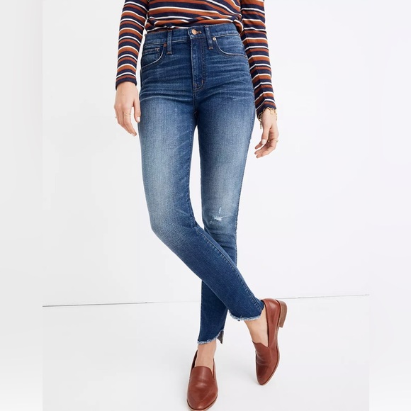Madewell 10" High-Rise Skinny Jeans: Cutout Tulip Hem Edition - Picture 9 of 16